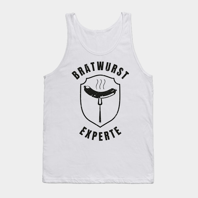 Bratwurst Experte Wurst Männer Grill BBQ Tank Top by Foxxy Merch